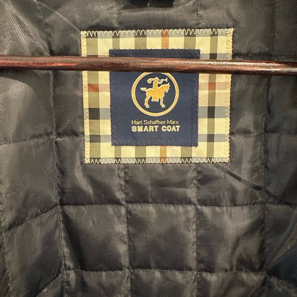 Hart Schaffner Marx Navy Wool Cashmere Smart Coat Large - Picture 5 of 10